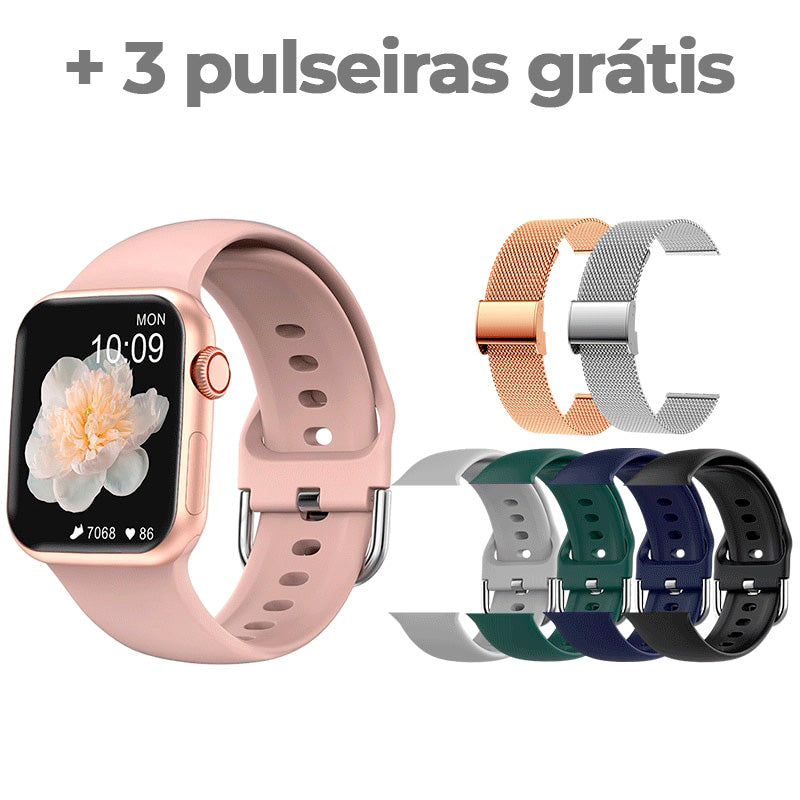 Smart Watch + pulseiras grátis - dezenas de funções, modelo 2023