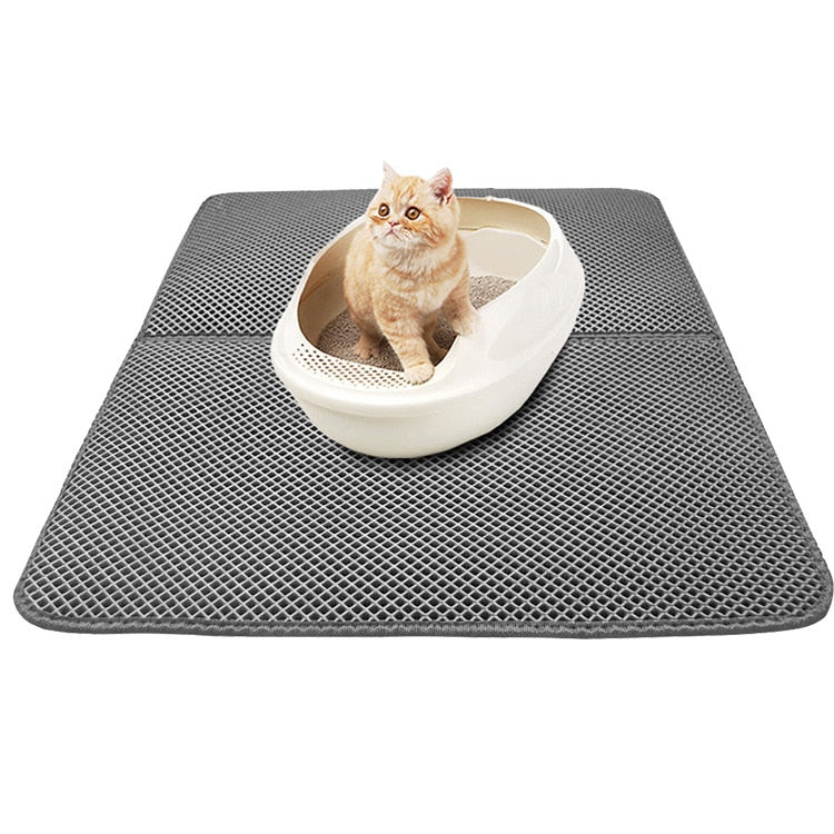 Tapete liteira para gatos dobrável e lavável - limpeza de verdade e antiderrapante
