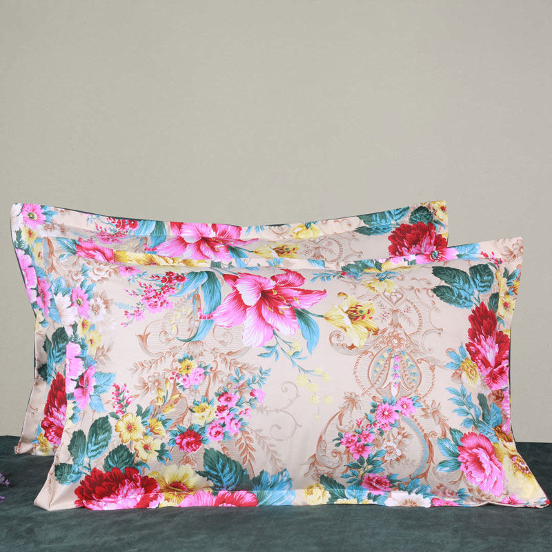 Fronha para travesseiro florida padrão Jacquard - 48cmX74cm