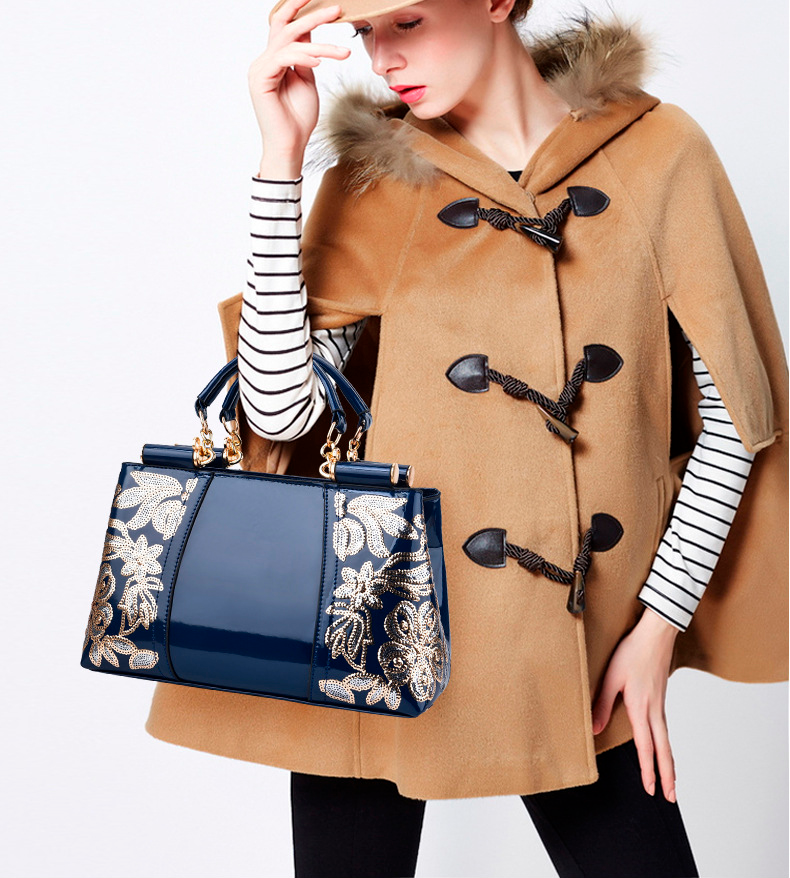 Bolsa linda em estilo bordado transversal e de mão alta moda