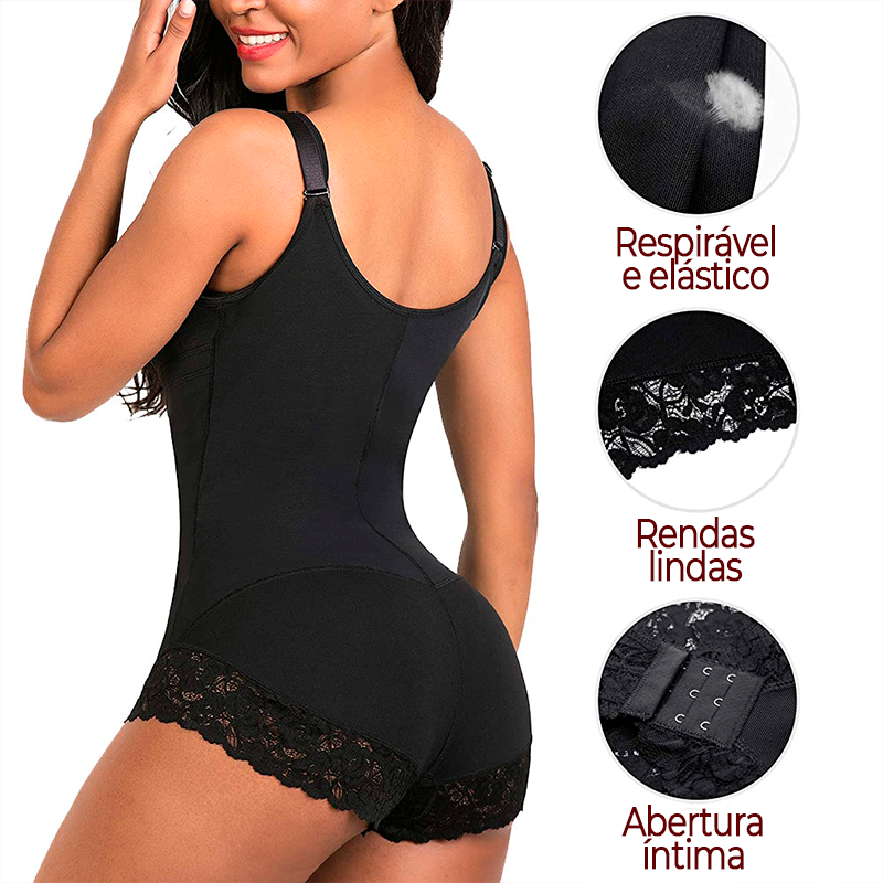 Body modelador e levantador - barriga lisa e bumbum empinado