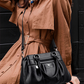 Bolsa feminina casual 3 camadas alta capacidade e espaçosa