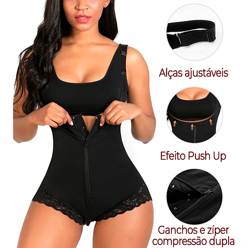 Body modelador e levantador - barriga lisa e bumbum empinado