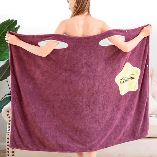 Toalha roupão super macia e absorvente para vestir e relaxar