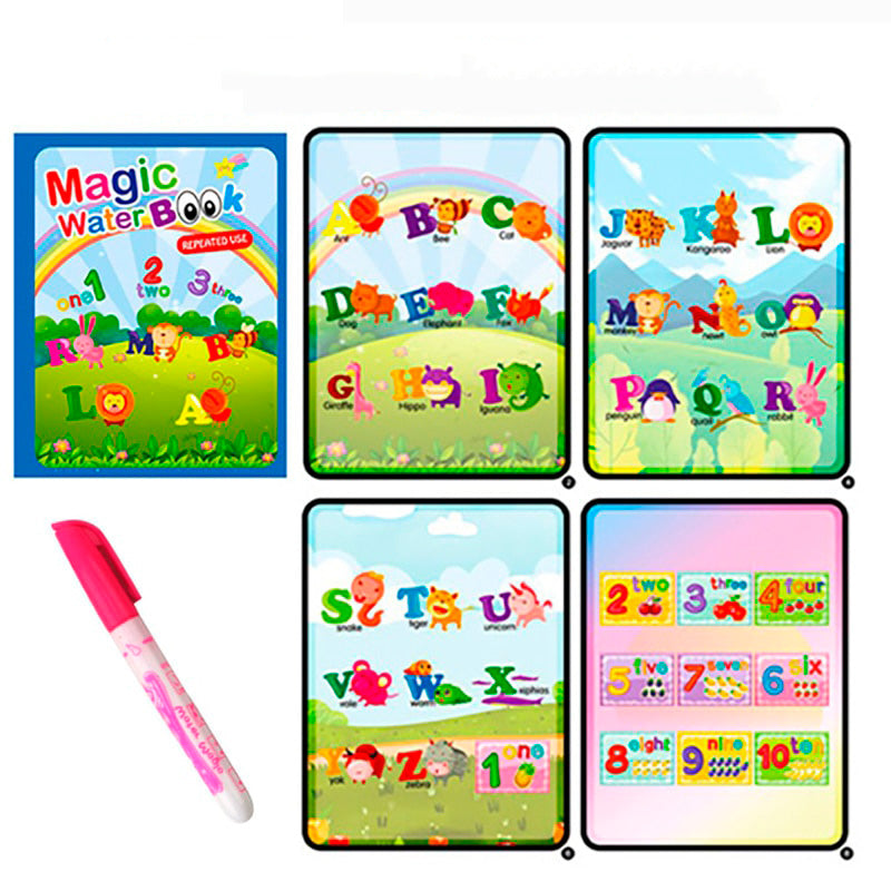 Livro mágico para pintura com água - reutilizável, educativo e divertido