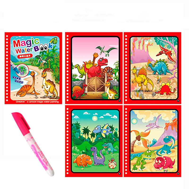Livro mágico para pintura com água - reutilizável, educativo e divertido