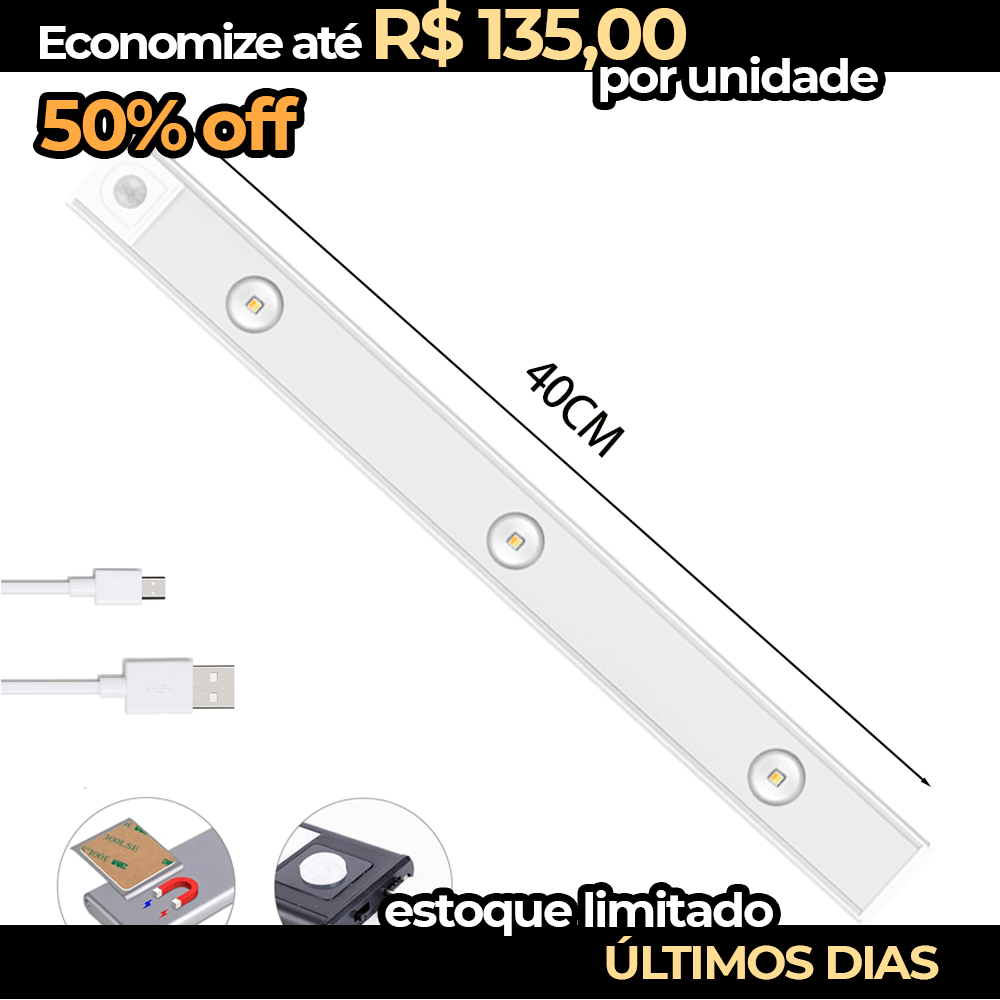 Luz LED com sensor de movimento ultrafina - LightMover