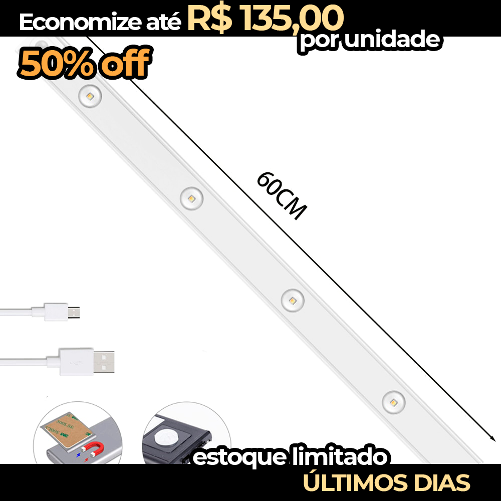 Luz LED com sensor de movimento ultrafina - LightMover