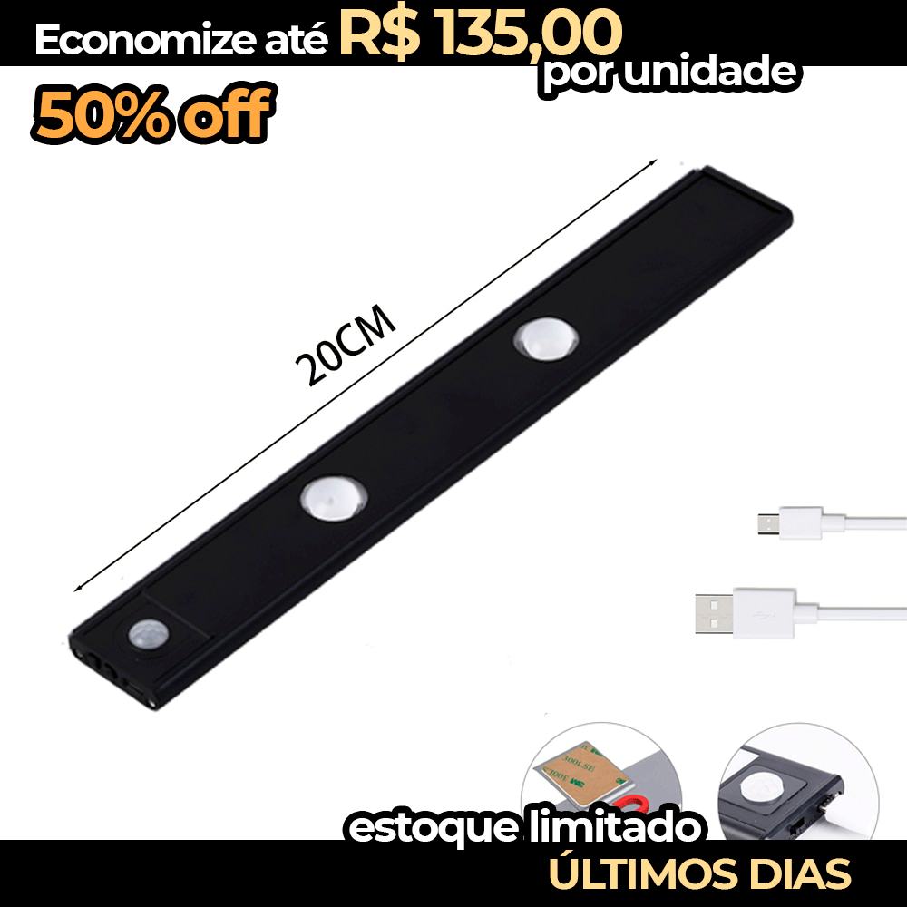 Luz LED com sensor de movimento ultrafina - LightMover