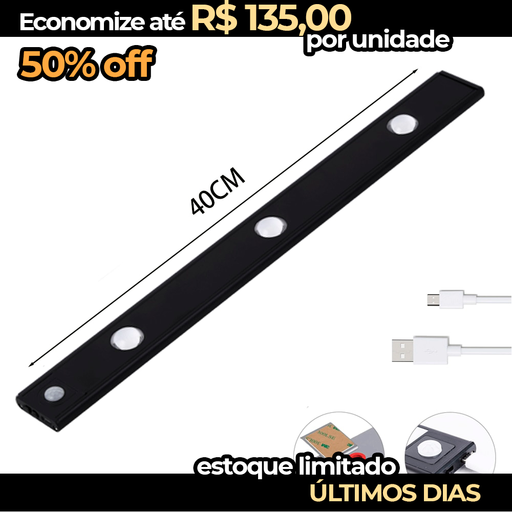 Luz LED com sensor de movimento ultrafina - LightMover