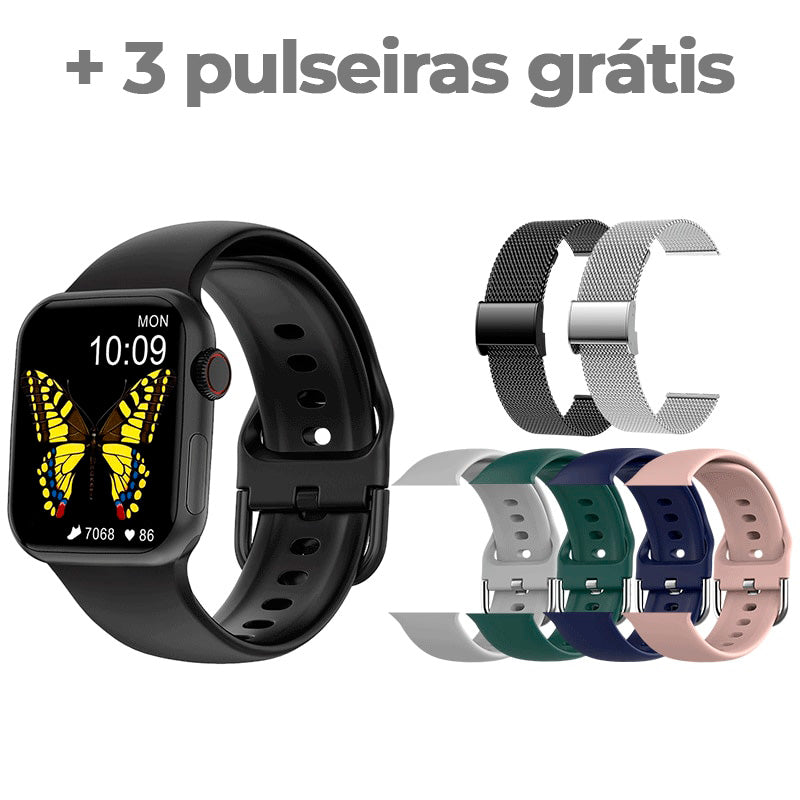 Smart Watch + pulseiras grátis - dezenas de funções, modelo 2023